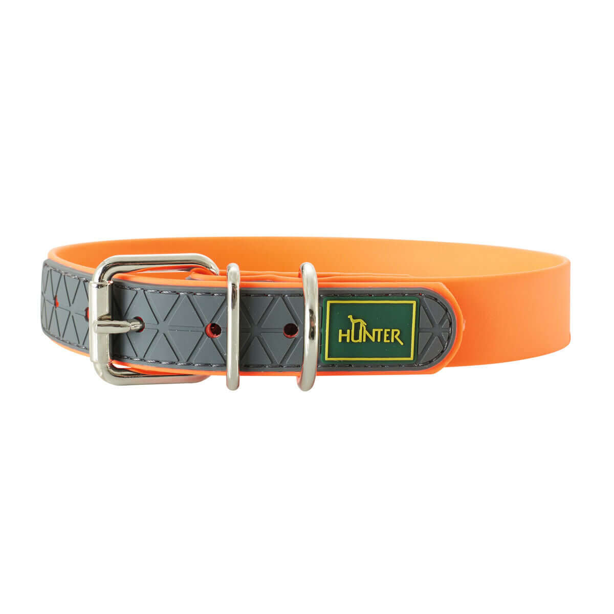 Hundehalsband Hunter Convenience Orange 53-61 cm für Hunde mit Stil und Sichtbarkeit von MONTE PETS.