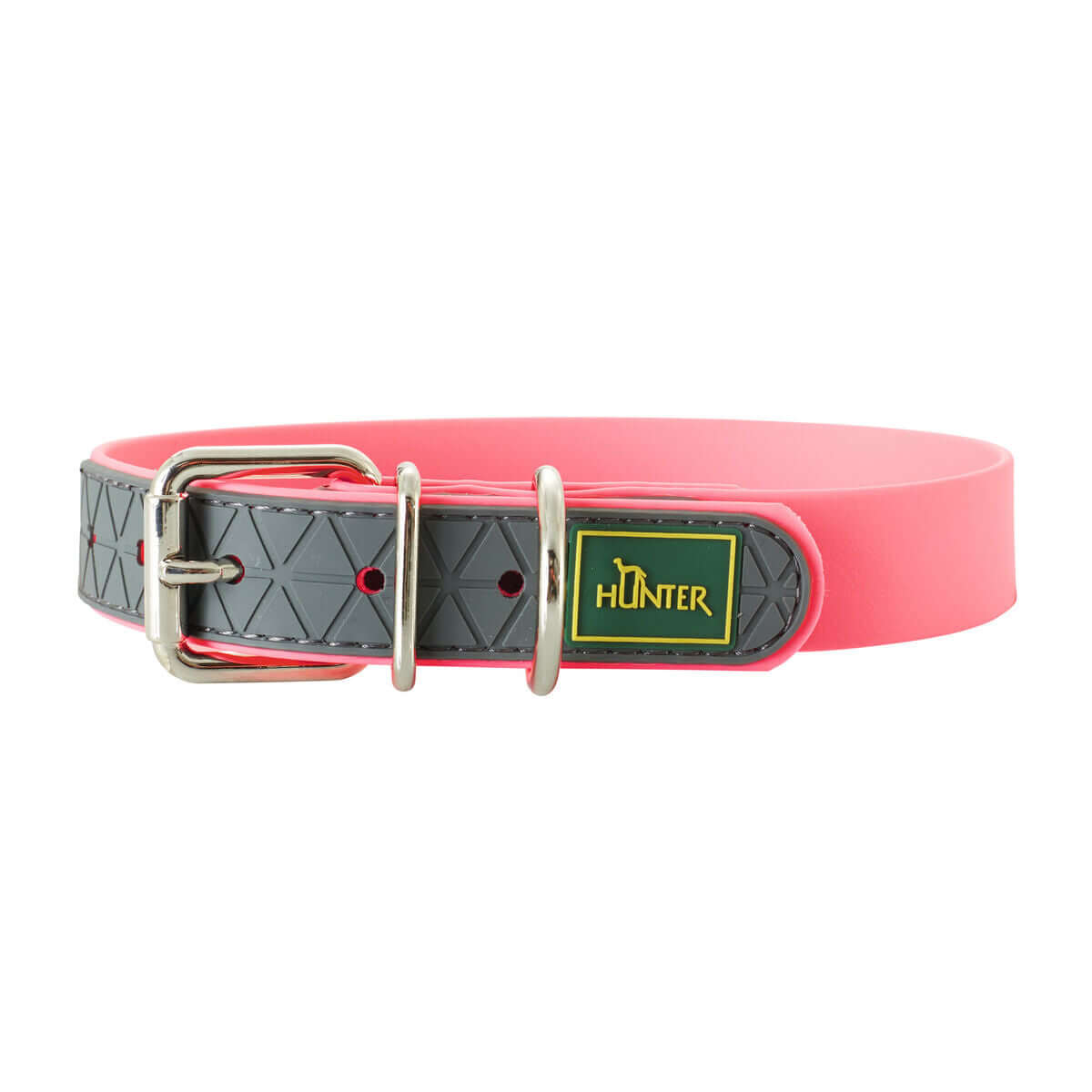 Hundehalsband Hunter Convenience Rosa in Rosa mit modernem Design und einer Größe von 53-61 cm für große Hunde.