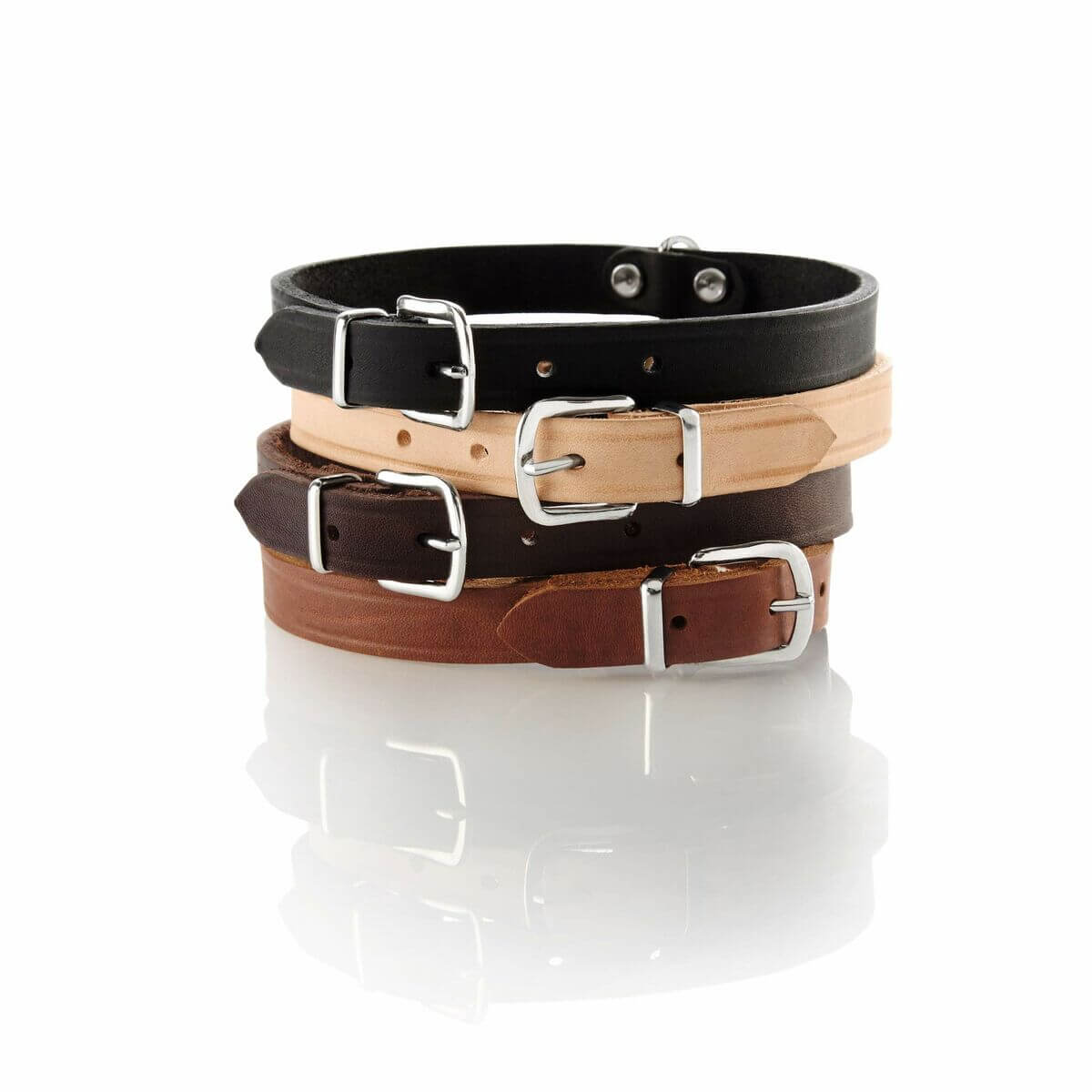 Hundehalsband Hunter Aalborg Braun in drei Farben: Schwarz, Natur und Braun, ideal für kleine Hunde.