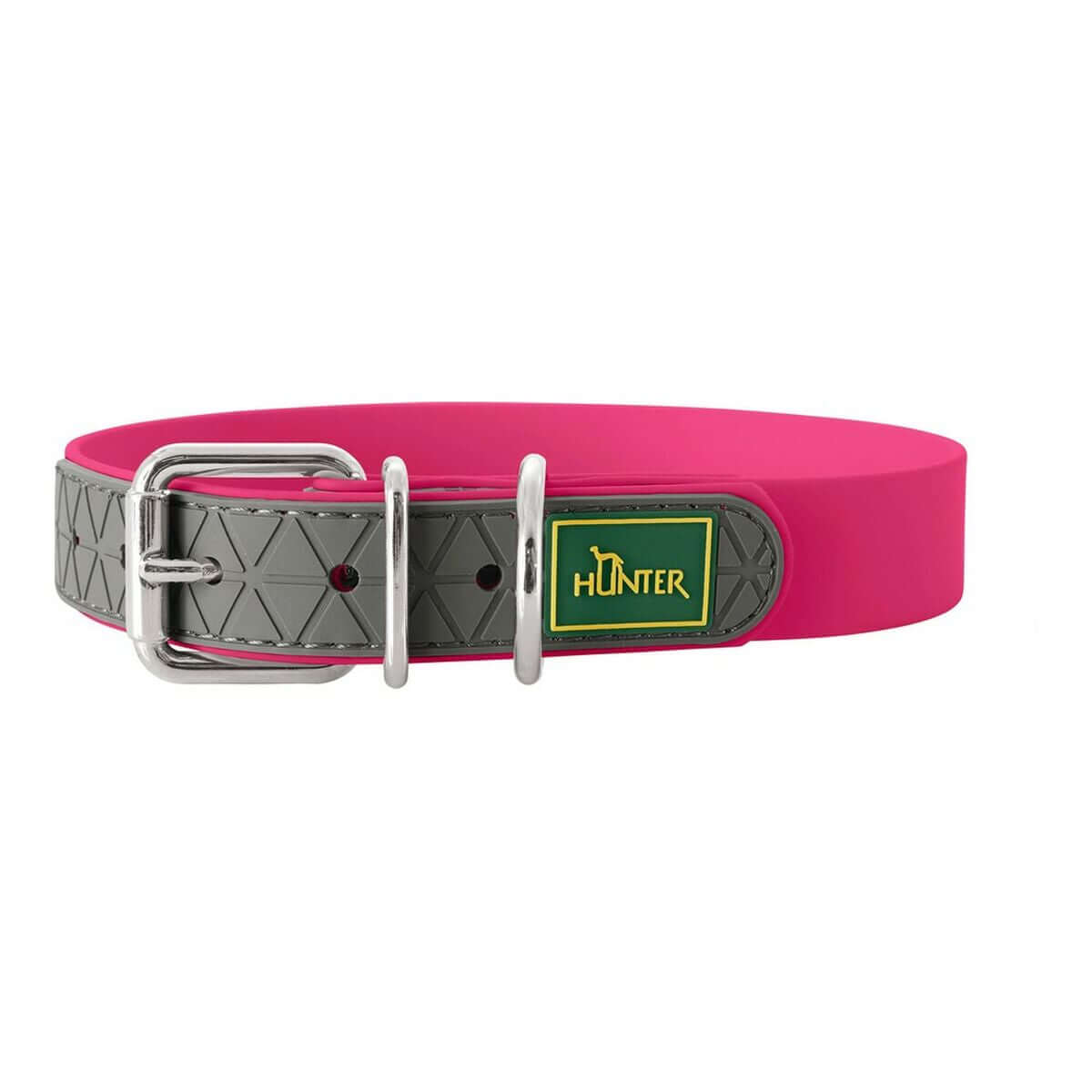 Hundehalsband Hunter Convenience Rosa für Hunde mit Halsumfang von 38-46 cm in modischem Design.