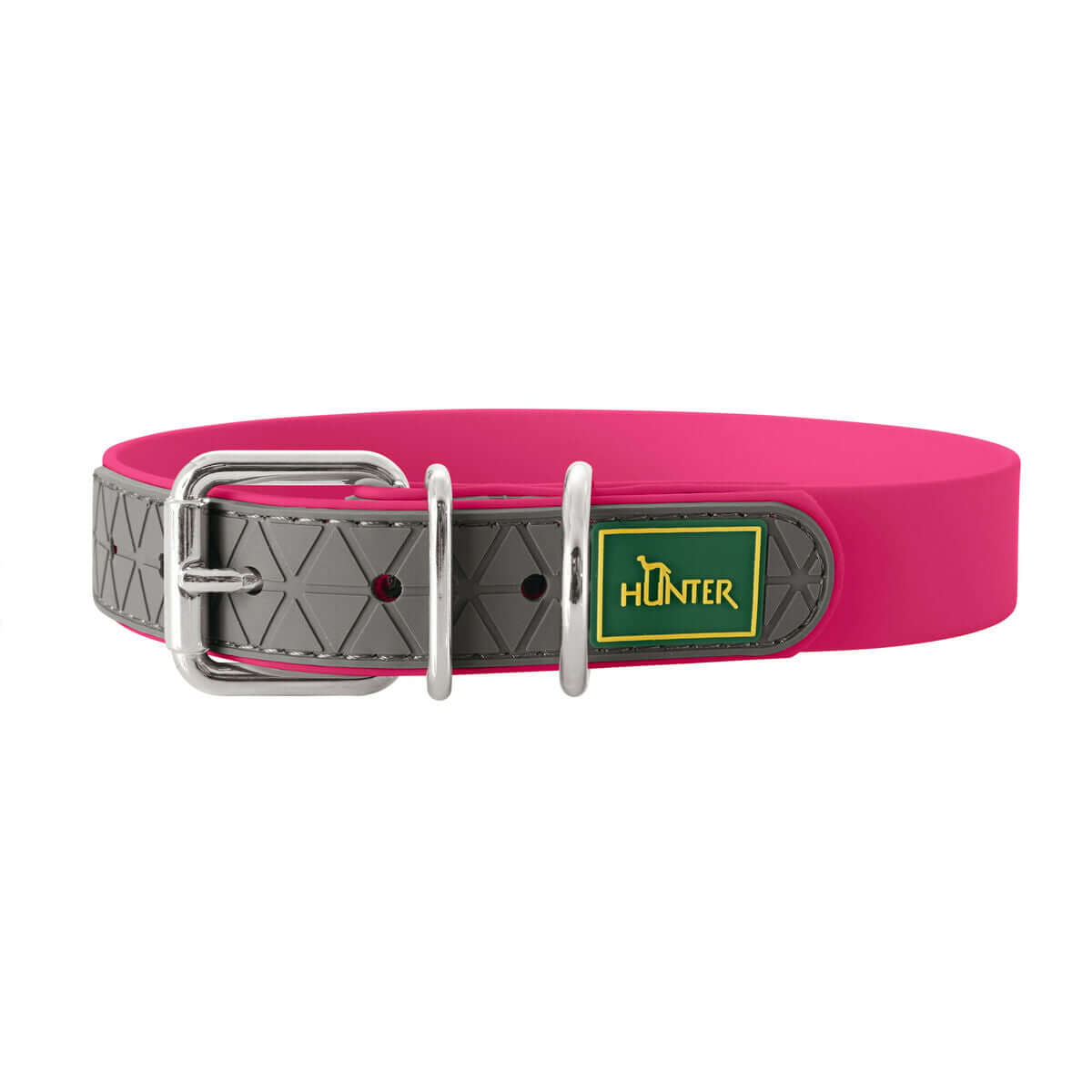 Hundehalsband Hunter Convenience Pink 53-61 cm - modernes Design und hoher Komfort für deinen Hund.
