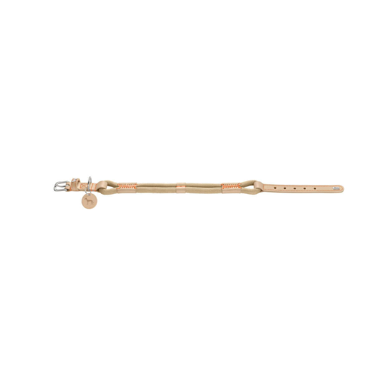 Hundehalsband Hunter Beige S/M für Hunde, stilvolles Design, bequem, Halsumfang 35-44 cm, MONTE PETS