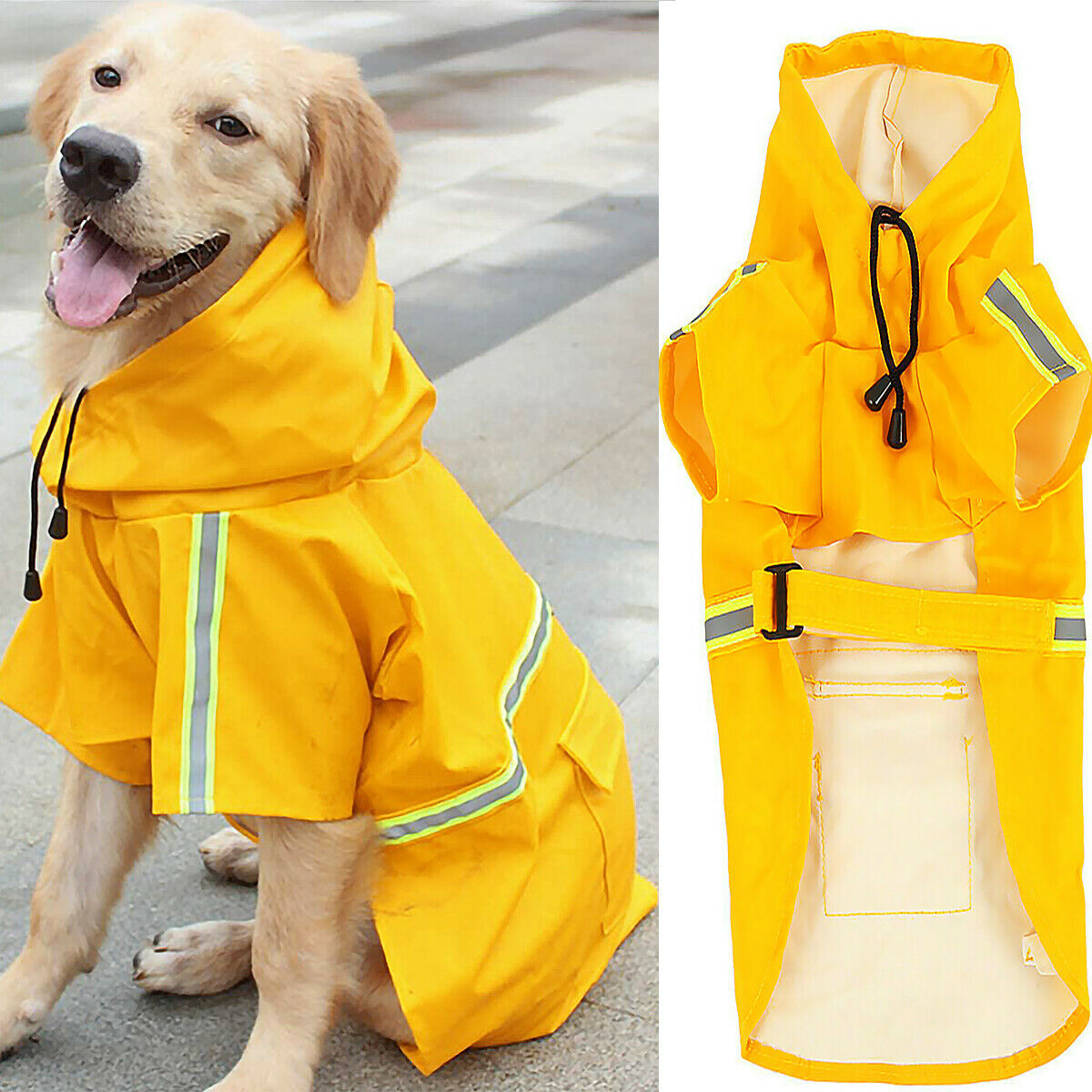 Gelbe Hunde-Regenjacke - WetterFest Pro