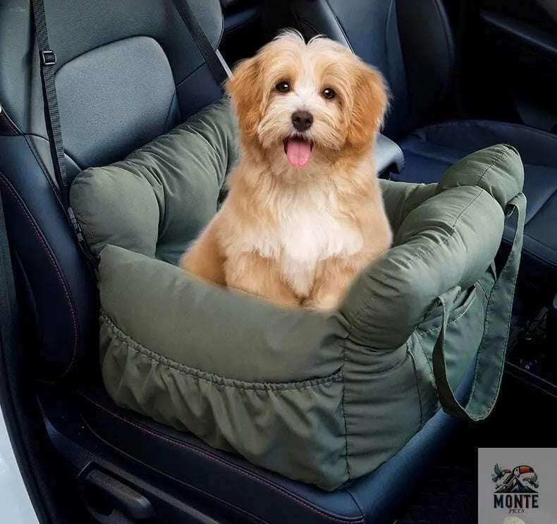 Autohundesitz mit Tragetasche Grün S/L | MONTE PETS