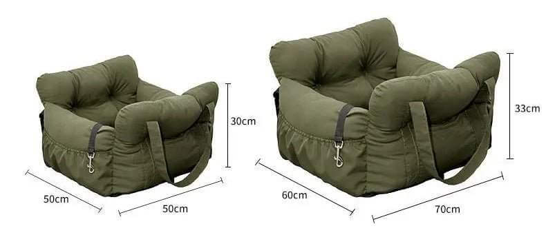 Autohundesitz mit Tragetasche Grün S/L | MONTE PETS