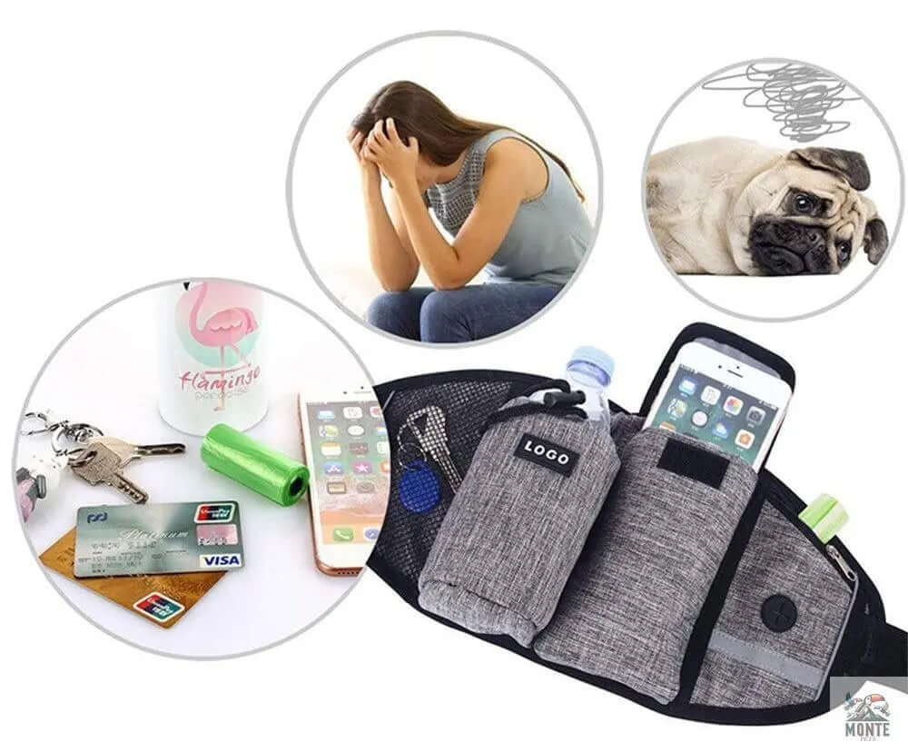 Freihand-Gürteltasche – Hundesicherheit Schwarz Unisex | MONTE PETS