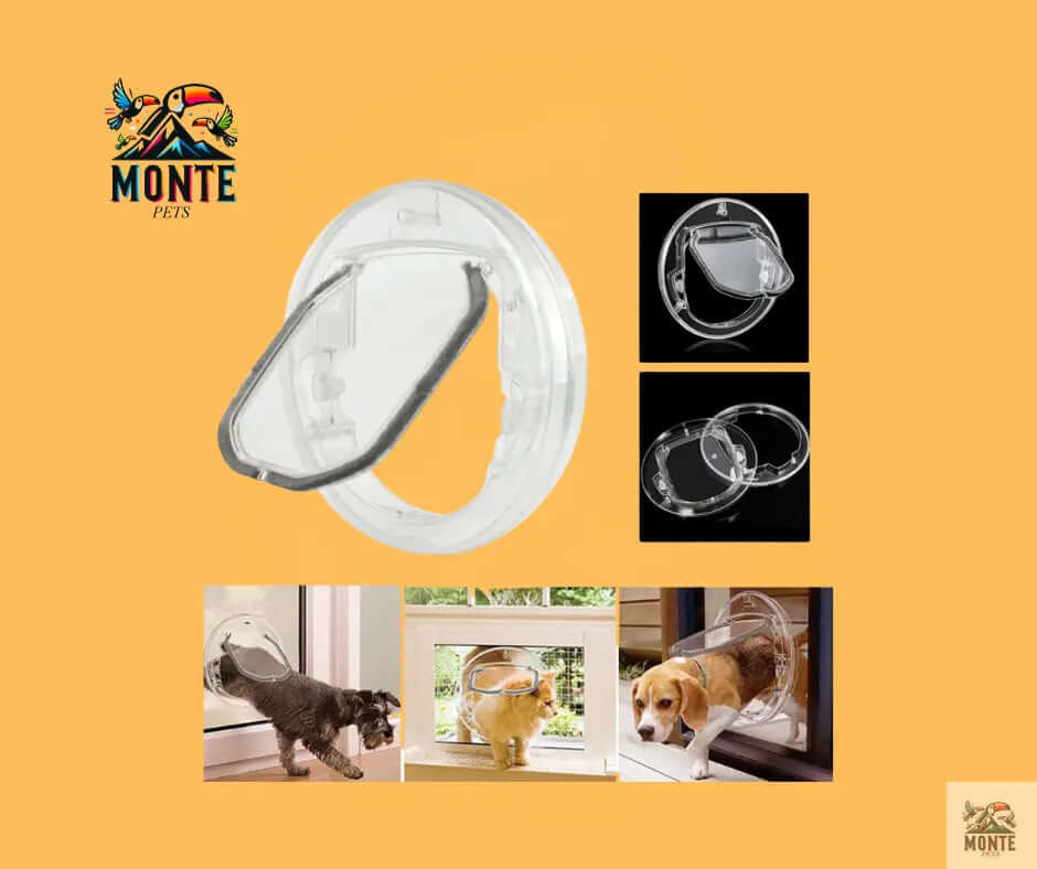 Haustiertür Transparent Rund | Komfortabler Zugang für Katzen & kleine Hunde