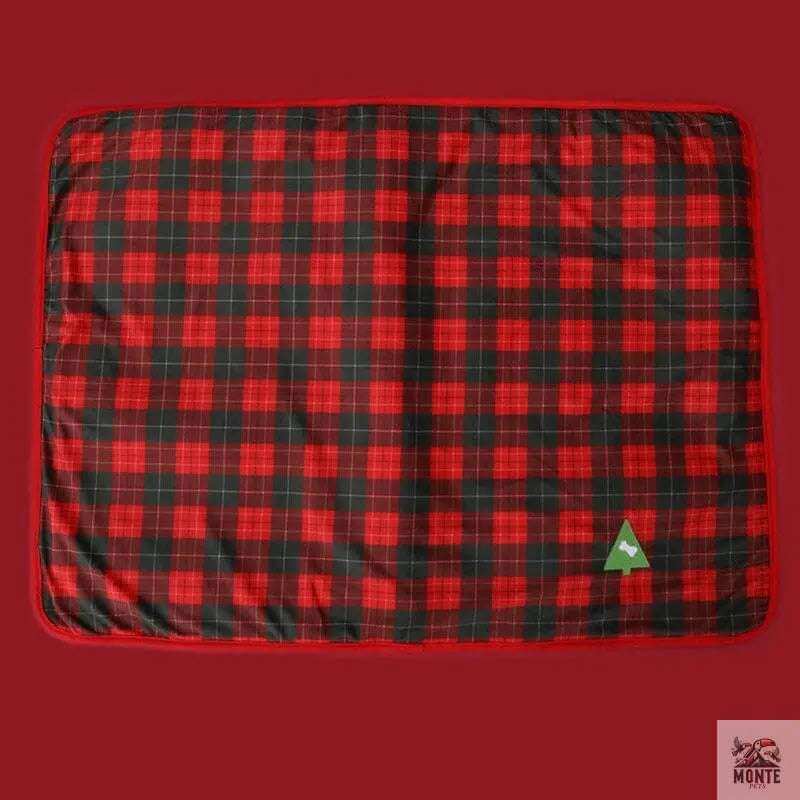 Weihnachtskuschelplatz – Hundebett mit Kuschelfunktion Grün 47x37x17 cm | MONTE PETS