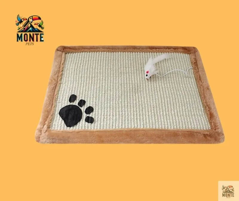 PfotenSpaß – Katzen-Kratzmatte mit Spielmaus | MONTE PETS