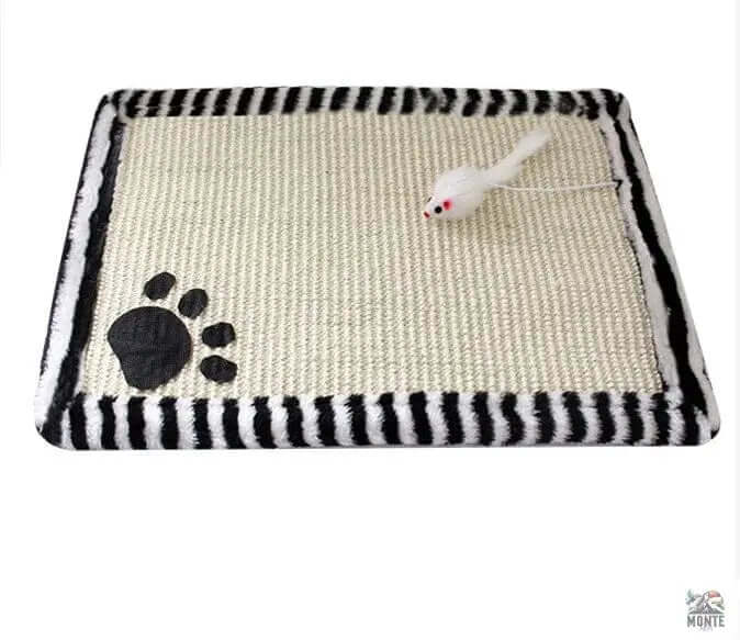 PfotenSpaß – Katzen-Kratzmatte mit Spielmaus | MONTE PETS