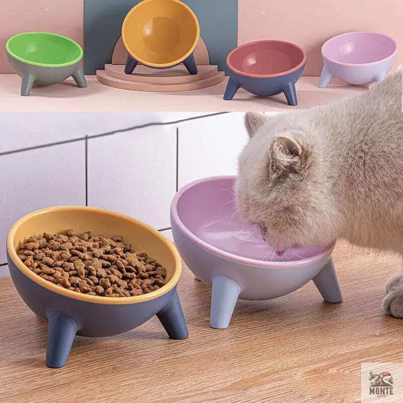ErgoBowl 15° – Erhöhte Katzenfutterschale mit 15° Neigung | MONTE PETS