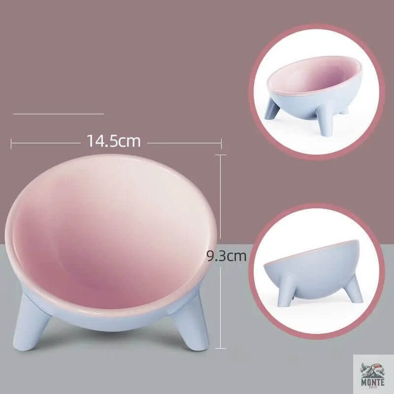 ErgoBowl 15° – Erhöhte Katzenfutterschale mit 15° Neigung | MONTE PETS