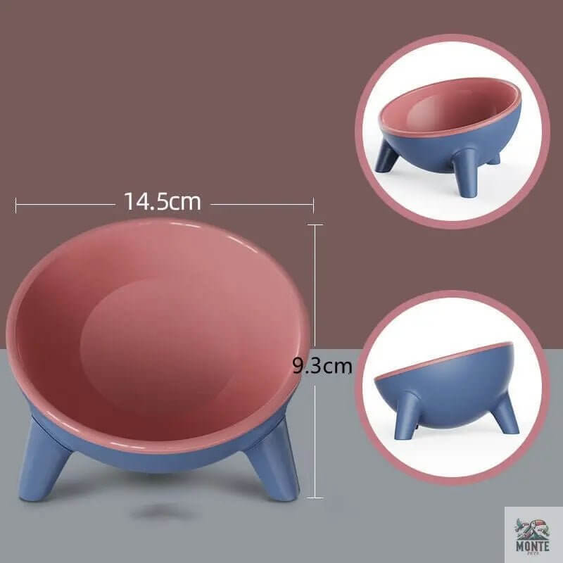 ErgoBowl 15° – Erhöhte Katzenfutterschale mit 15° Neigung | MONTE PETS