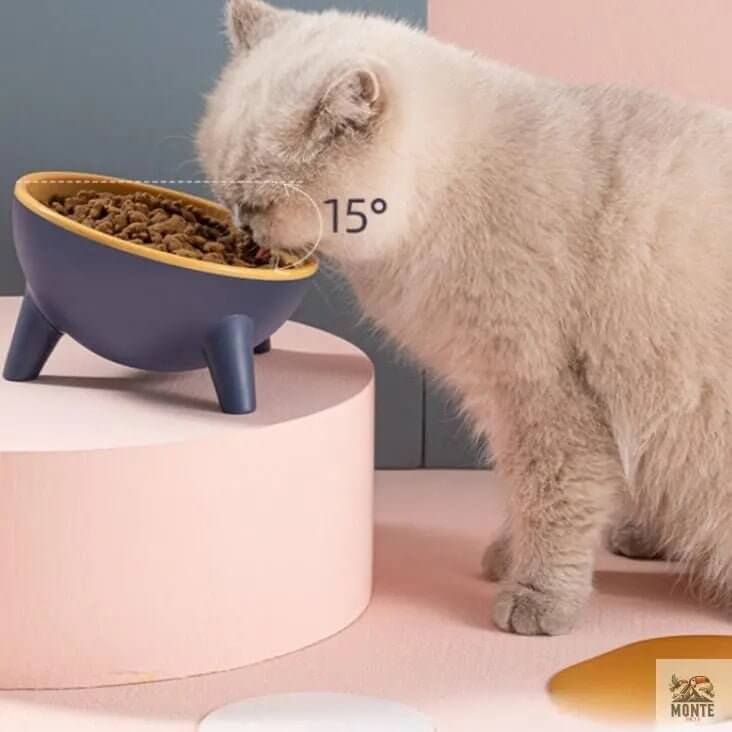 ErgoBowl 15° – Erhöhte Katzenfutterschale mit 15° Neigung | MONTE PETS
