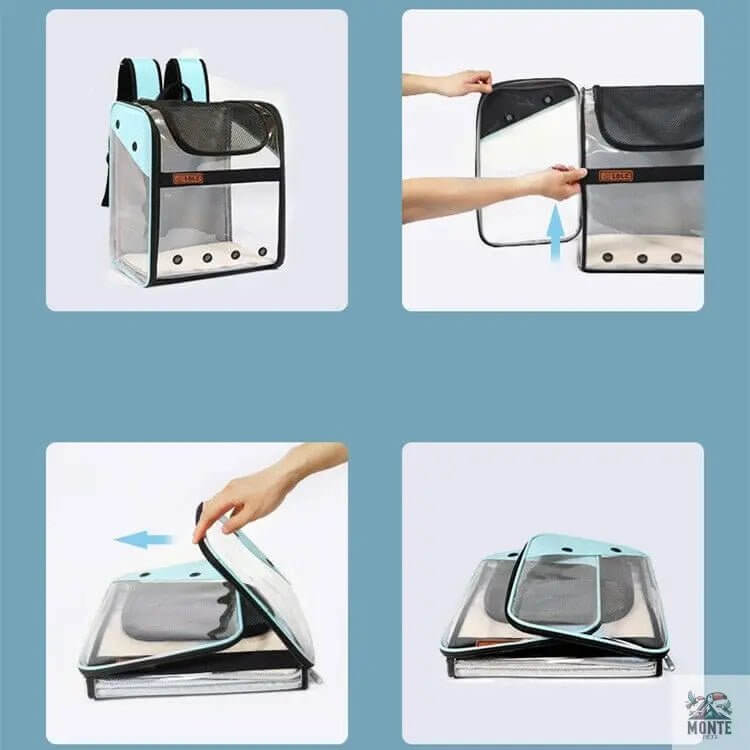 TravelBuddy – Katzenrucksack mit Sichtfenster und Belüftung | MONTE PETS