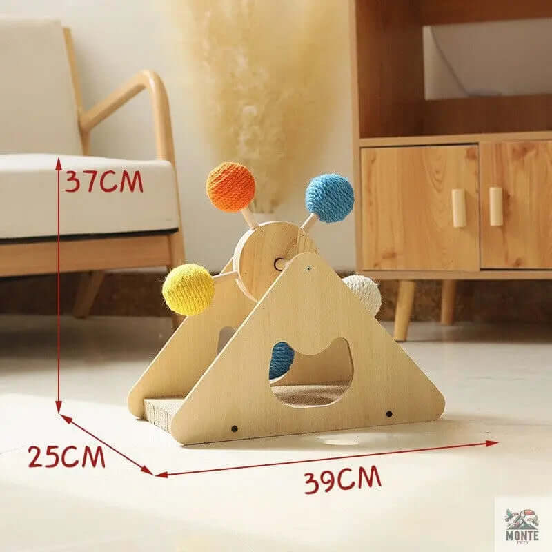 Kratzspielzeug Ferris Funwheel Holzoptik Mittel | MONTE PETS