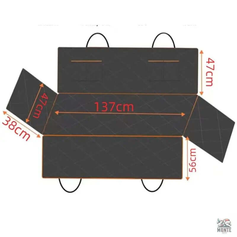 Premium Autoschutzdecke TravelGuard Pro Schwarz 147x137 cm | MONTE PETS