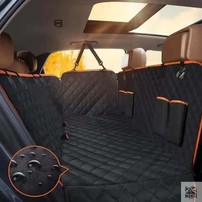 Premium Autoschutzdecke TravelGuard Pro Schwarz 147x137 cm | MONTE PETS