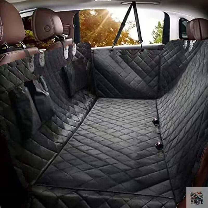Premium Autoschutzdecke TravelGuard Pro Schwarz 147x137 cm | MONTE PETS