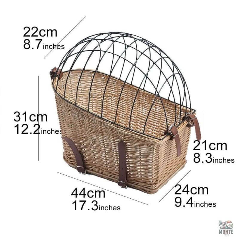 RetroBike Haustier-Fahrradkorb | MONTE PETS