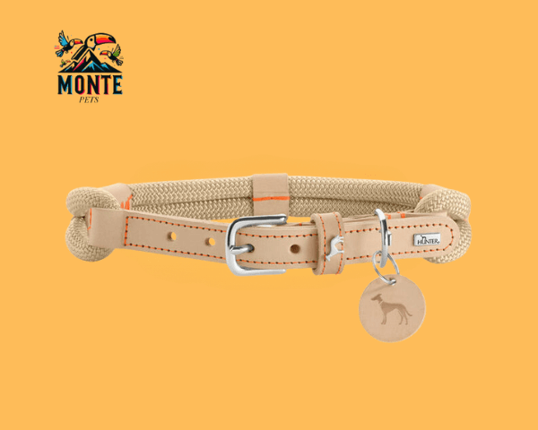 Hundehalsband Hunter Beige 50-59 cm | MONTE PETS