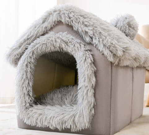 Hundehütte faltbar Winter von MONTE PETS mit kuscheligem Innenleben und modernem Design für Haustiere.
