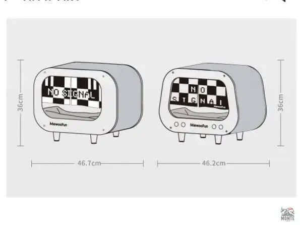 Katzenhaus Retro Cat TV Villa aus Holz | MONTE PETS