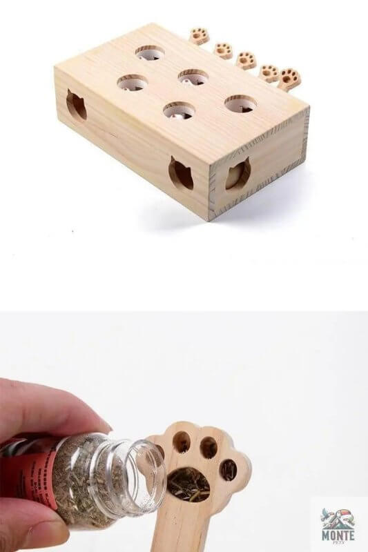 Katzenspaß Deluxe – Interaktives Katzenspielzeug aus Holz | MONTE PETS