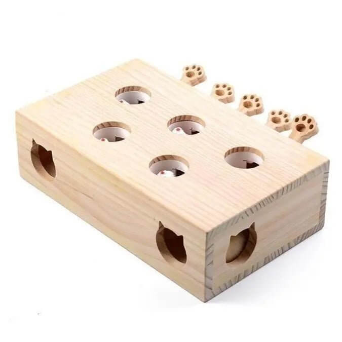 Katzenspaß Deluxe – Interaktives Katzenspielzeug aus Holz | MONTE PETS