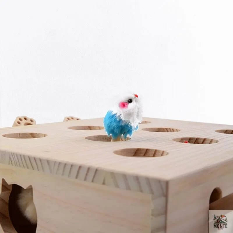 Katzenspaß Deluxe – Interaktives Katzenspielzeug aus Holz | MONTE PETS