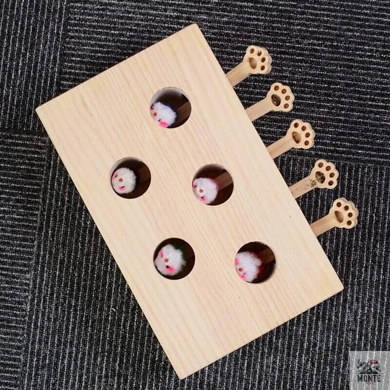 Katzenspaß Deluxe – Interaktives Katzenspielzeug aus Holz | MONTE PETS