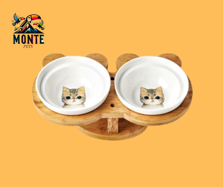 Keramik Katzen-Napf Set - Miau Deluxe MONTE-PETS 