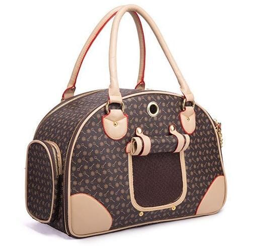 Luxuriöse Haustiertasche - Elegance Plus Hundetasche MONTE-PETS Braun L 