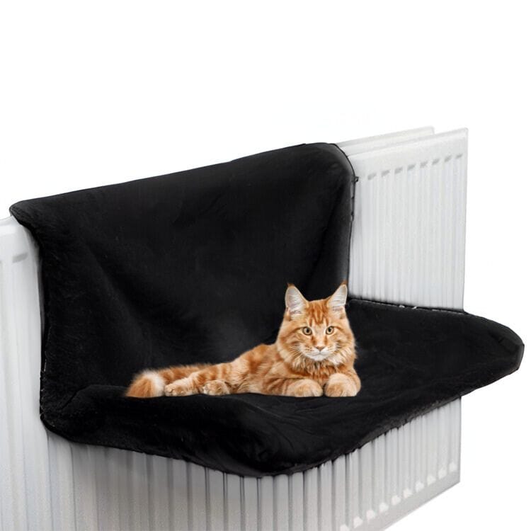 Premium Katzen-Heizkörperbett - CosyHeat MONTE SHOP Schwarz 