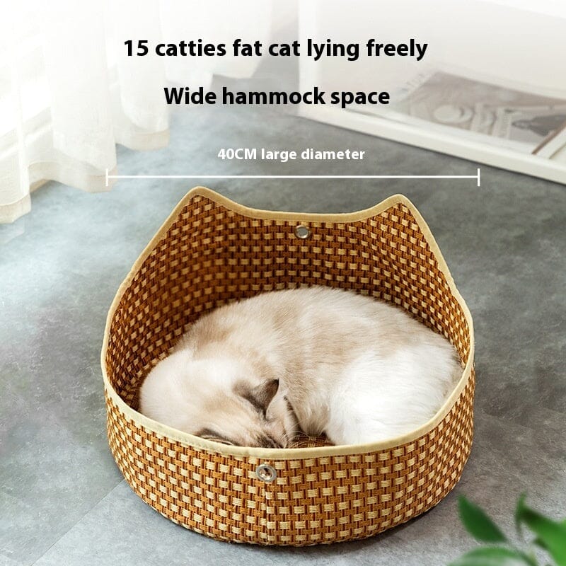 Rattan Cat Nest Springsummer Cat Hammock-MONTE-PETS