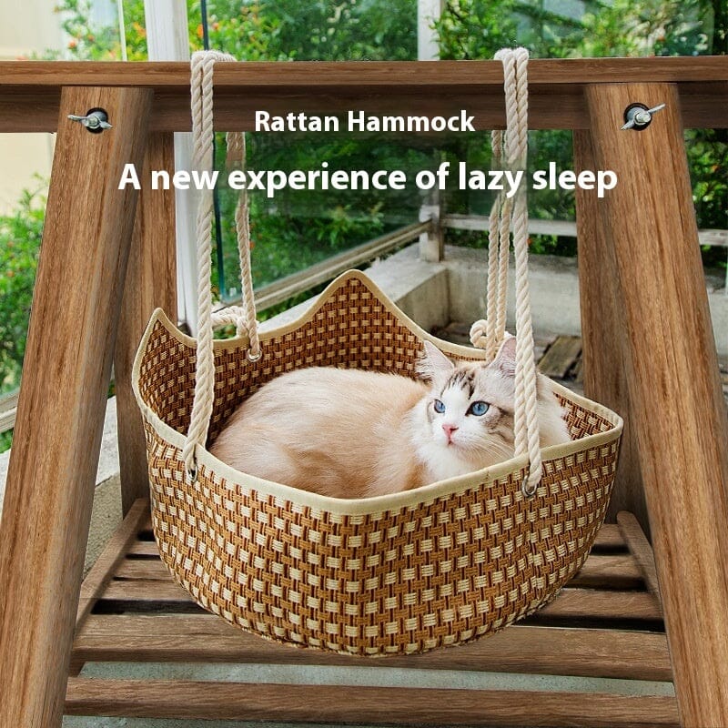 Rattan Cat Nest Springsummer Cat Hammock-MONTE-PETS