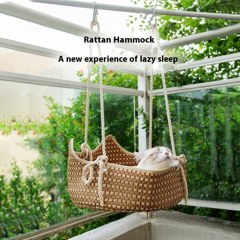 Rattan Cat Nest Springsummer Cat Hammock-MONTE-PETS