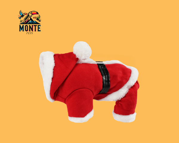 Weihnachtskleidung Hunde in rotem Santa-Stil mit weichem Komfort und kuscheligem Material. Perfect for winter.